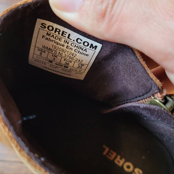 Sorel Womens Joan of Arctic II Wedge Zip Boots Waterproof Leather Tan Size 5 - Picture 6 of 13